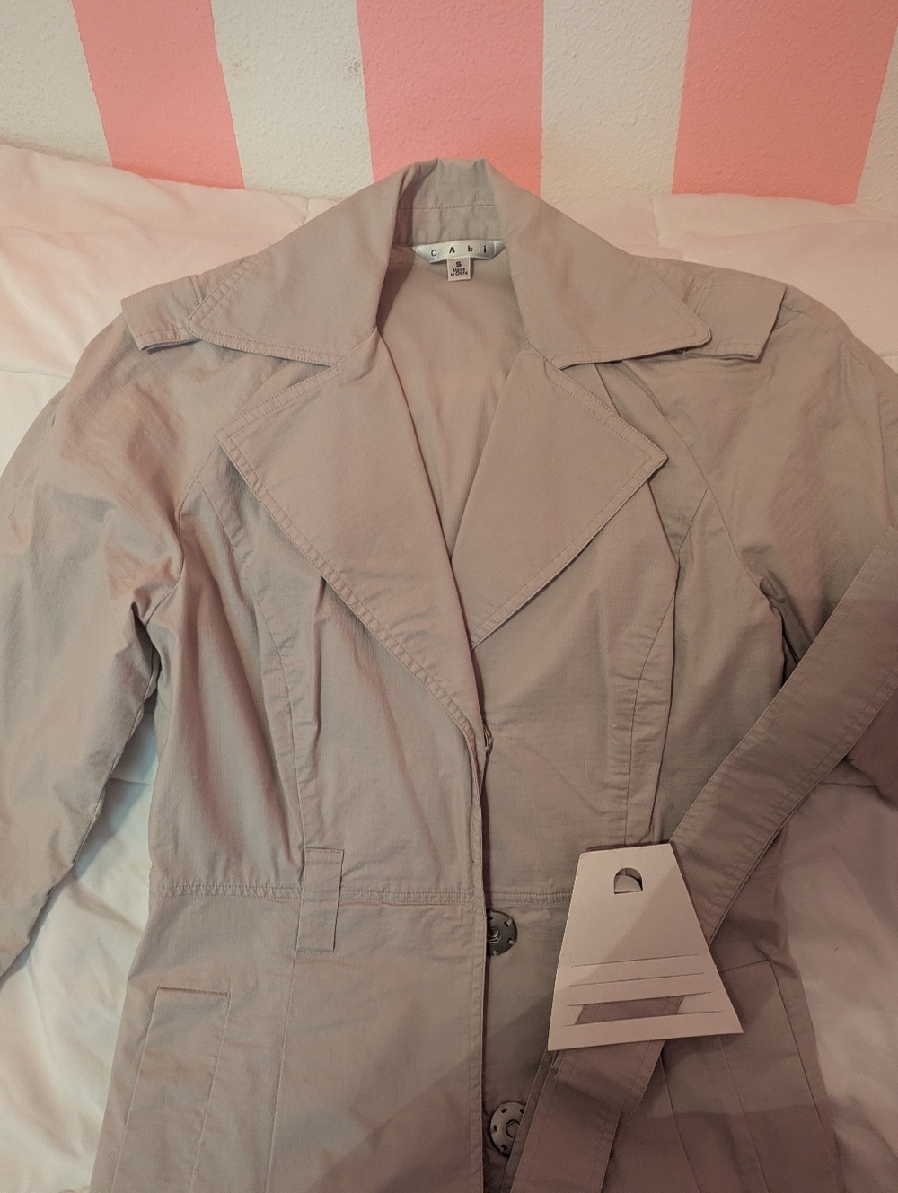 CAbi Light Pink Women's Trench Coat